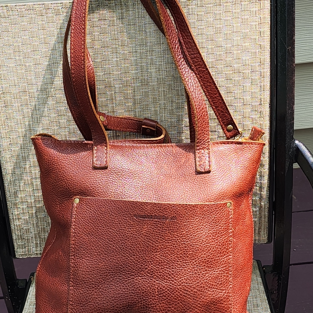 Portland Leather full size cross body tote bag